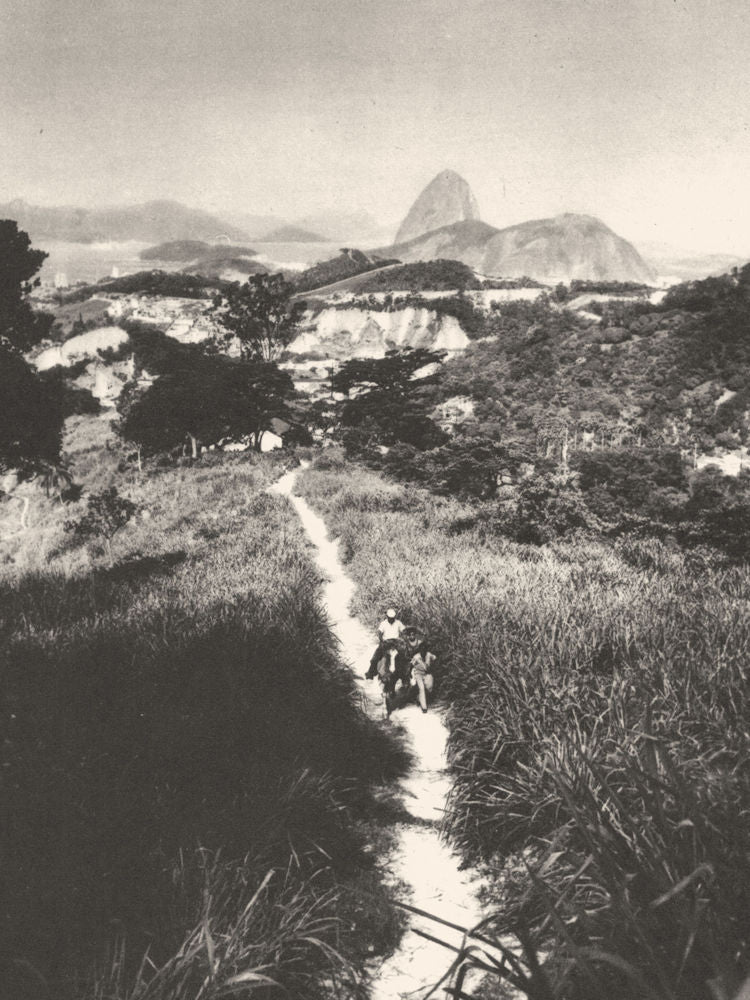 BRAZIL. Rio de Janeiro. Petit Chemin de Sainte- Thérèse 1951 old vintage print